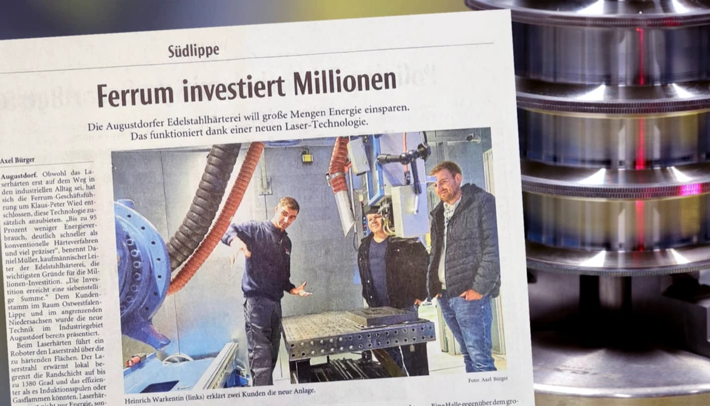 Zeitungsbericht: Ferrum investiert Millionen in Laser-Technologie