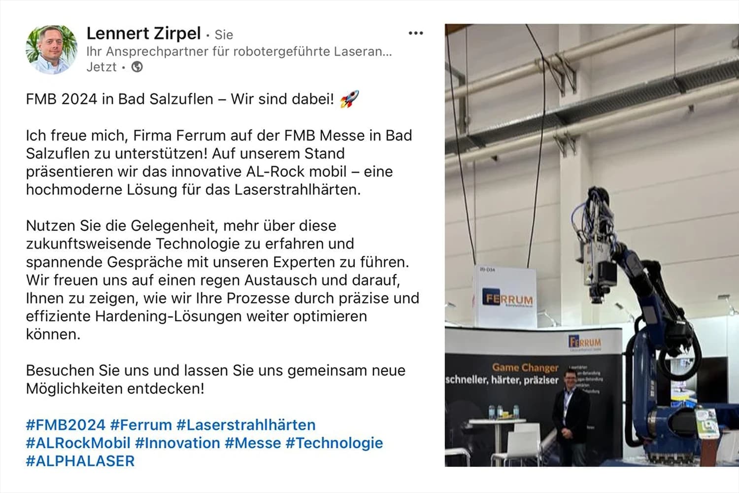 FERRUM Messestand auf der FMB 2024