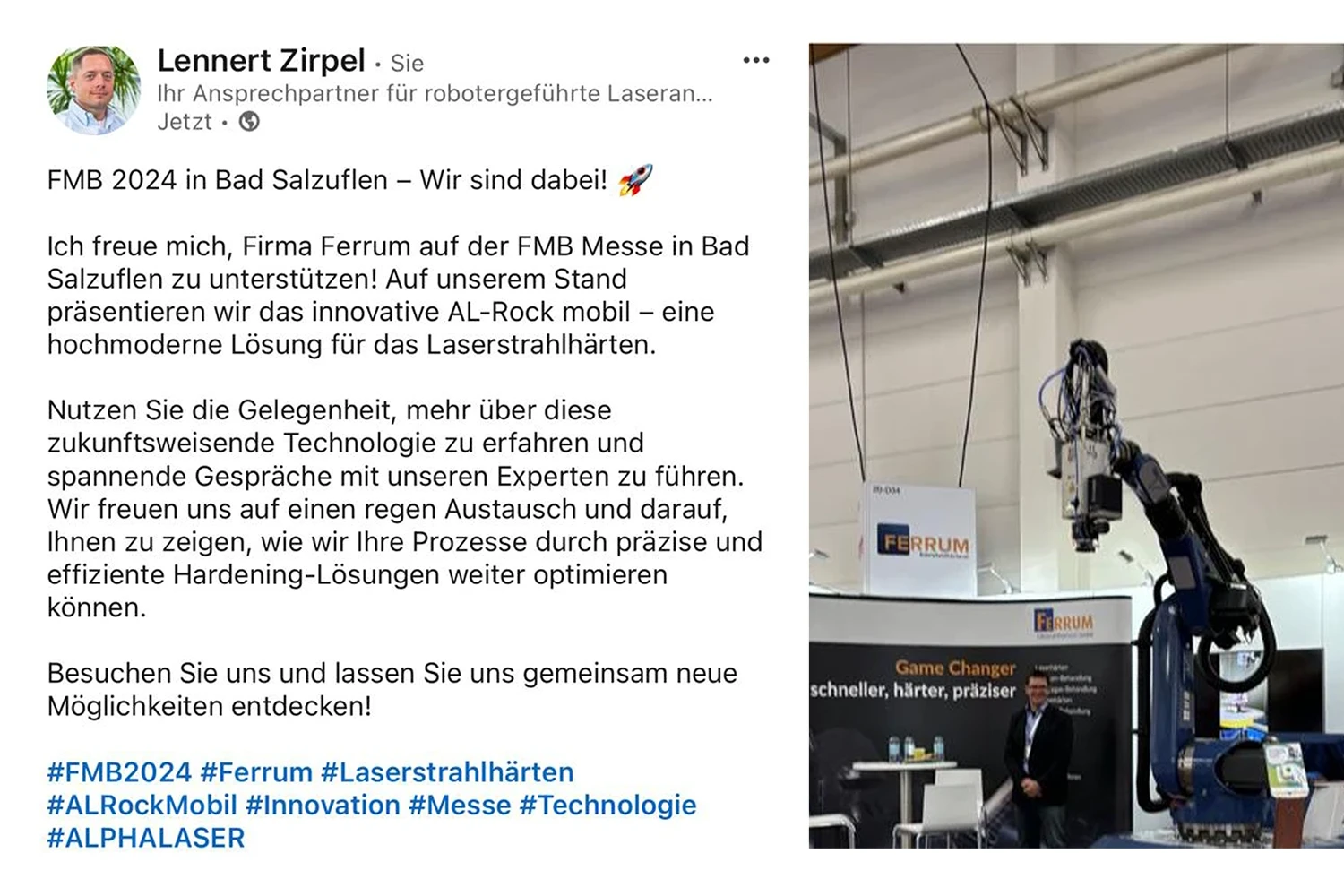 FERRUM Messestand auf der FMB 2024